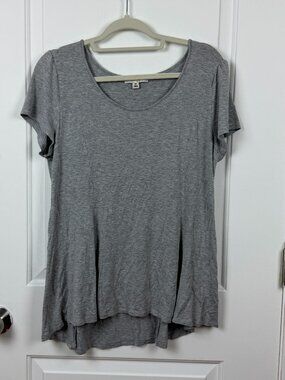 Zenana Signature Gray Scoop Neck Short Sleeve T-Shirt Size 3X